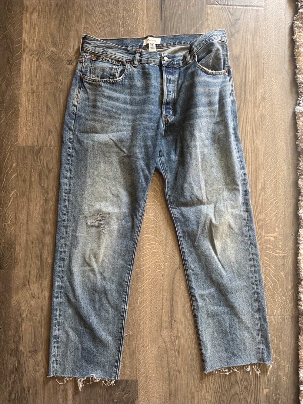 Madewell The Dean Easy Straight Jeans Medium Wash Size 31